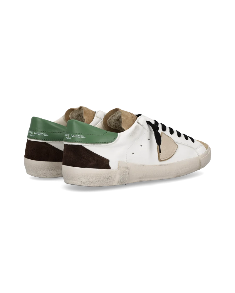 Sneakers Prsx Men, White Bottle Green Brown