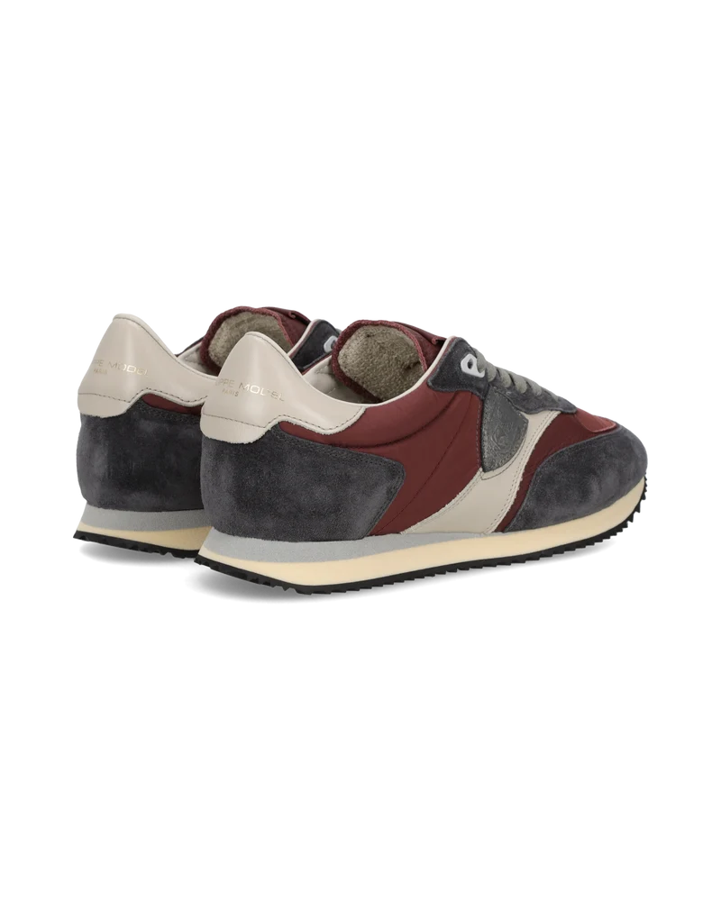 Sneakers Blville Men, Anthracite Grey Burgundy Ivory
