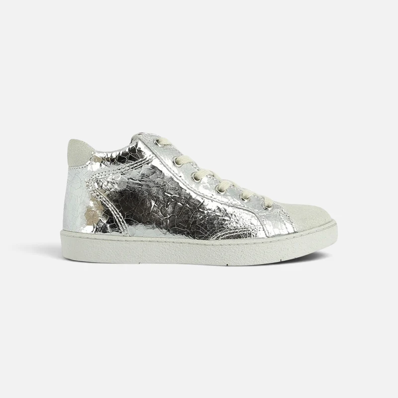 TOP TOUCH LACE - CRACK LAM-STARS - SILVER-BLANC