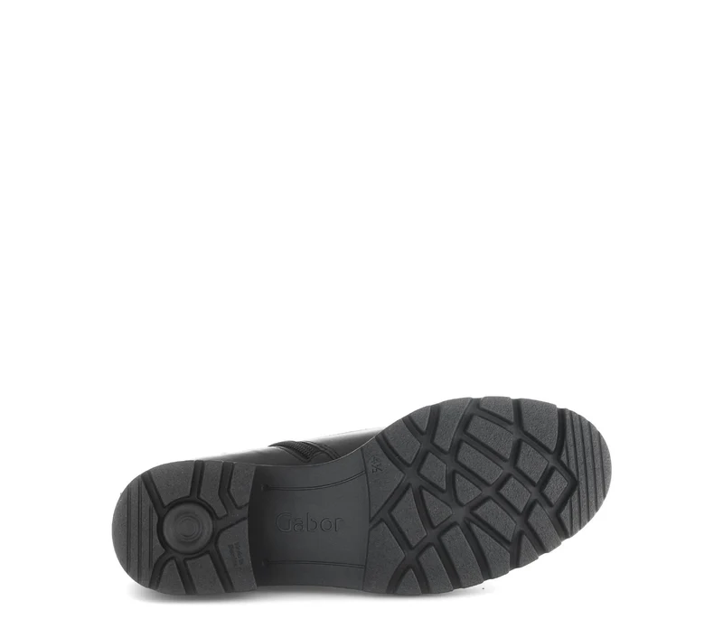 Bottines noires en cuir lisse