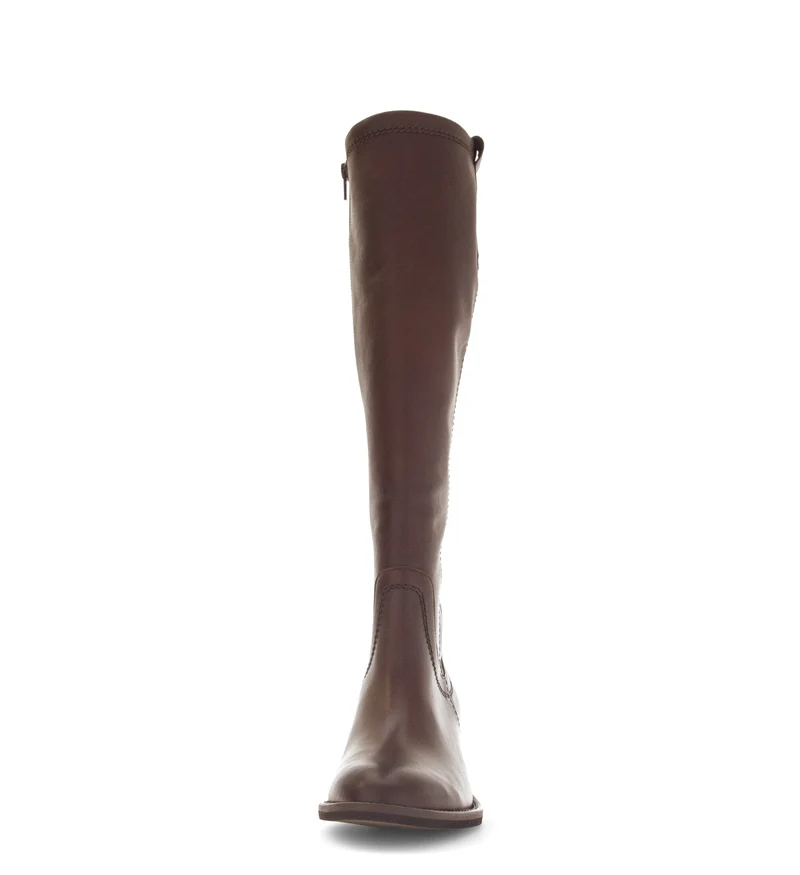 Bottes cognac en cuir lisse