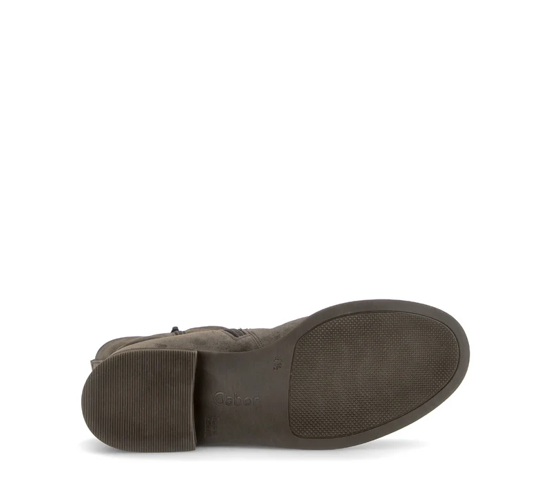 Bottines grises en cuir velours