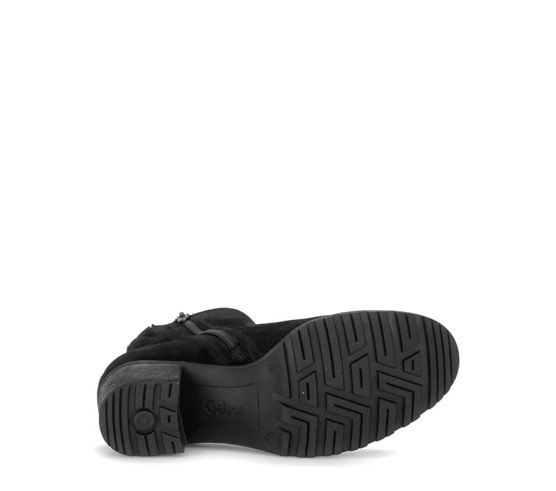 Bottines noires en cuir velours