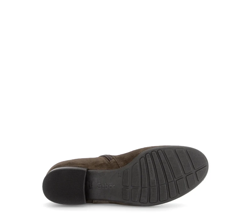 Bottines marron en cuir velours