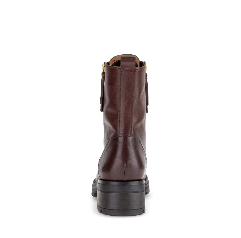 Bottines cognac en cuir lisse