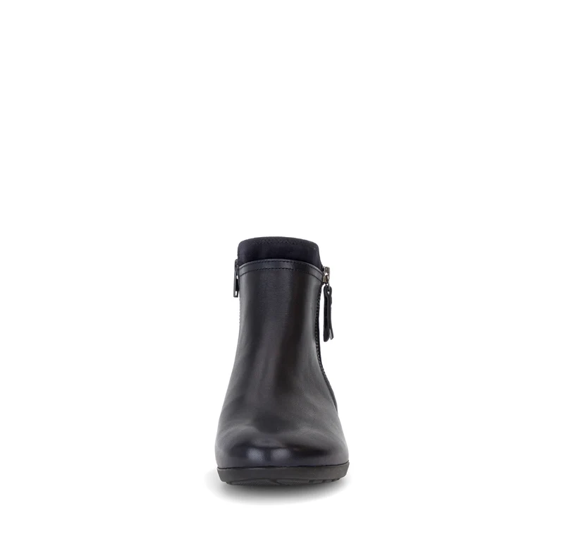 Bottines bleues en cuir