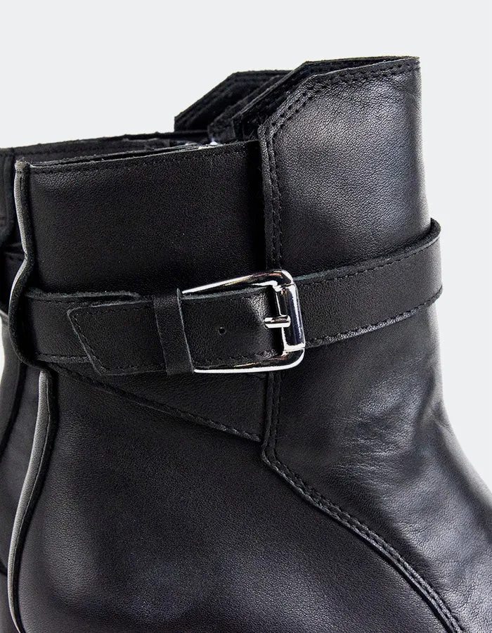 Caroline Black Leather