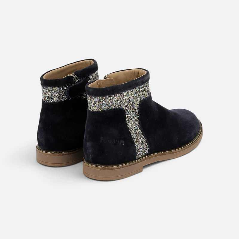 TRIP TROTT - VELOURS-GLITTER - NAVY-MULTI
