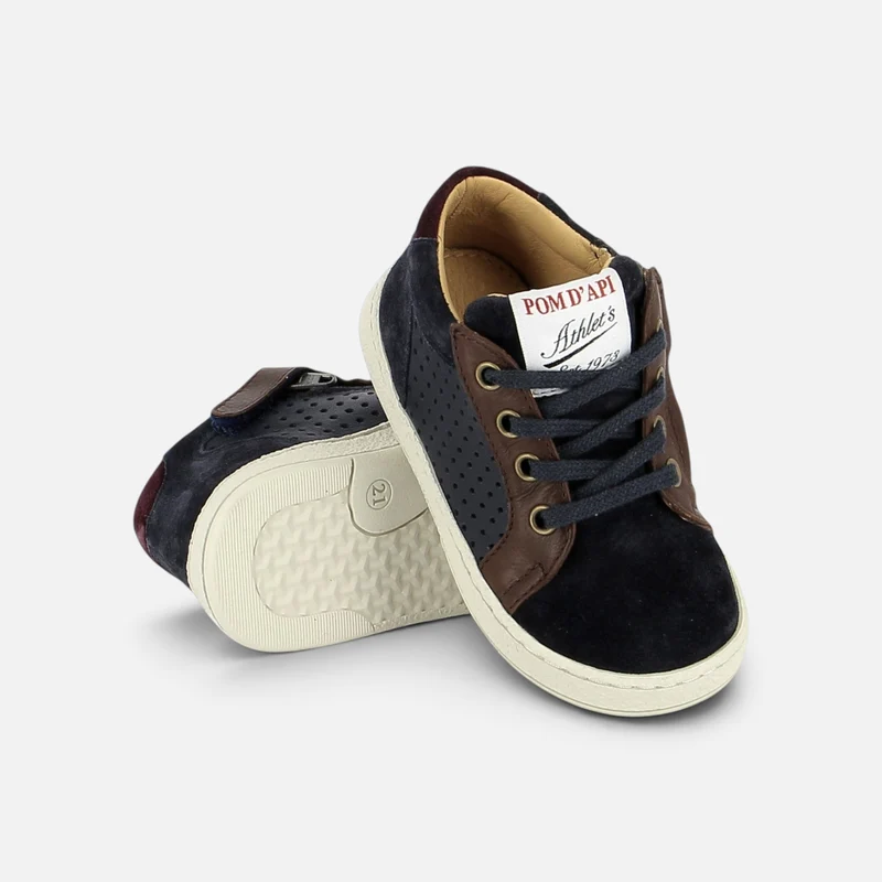 MOUSSE LACE PERFO - VELOURS-ALCE - NAVY-BROWN