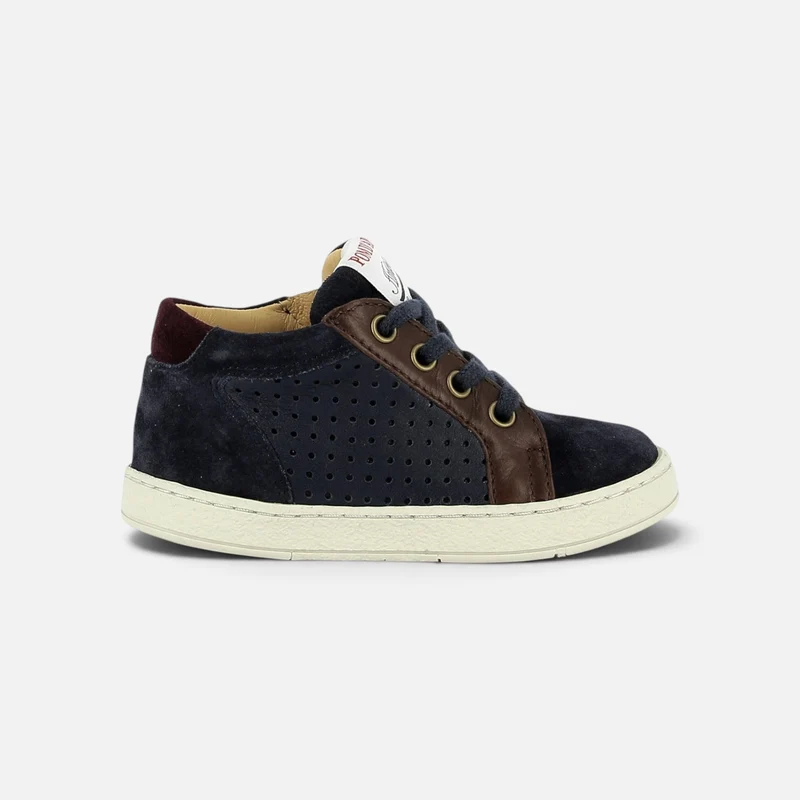 MOUSSE LACE PERFO - VELOURS-ALCE - NAVY-BROWN