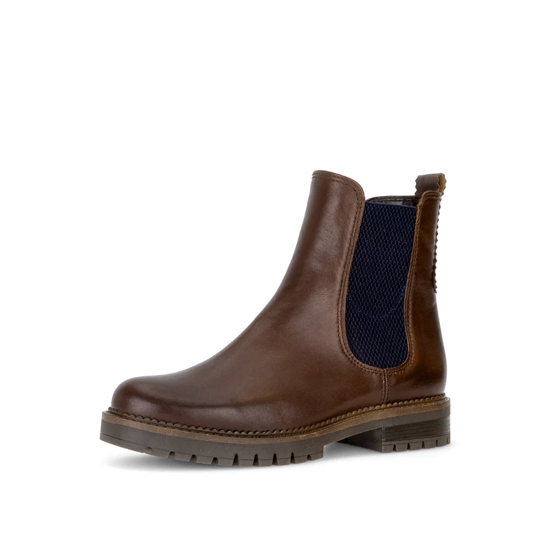 Bottines Chelsea cognac en cuir lisse