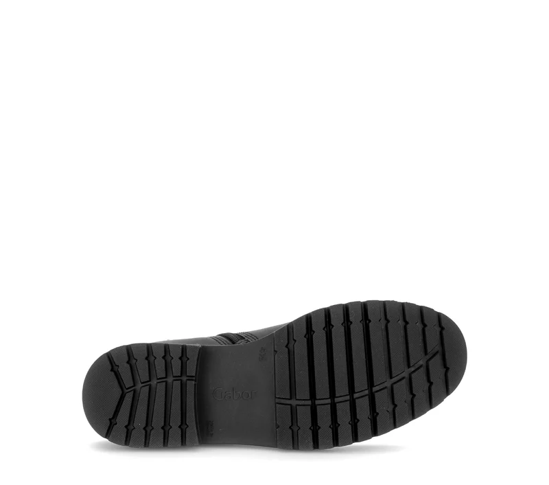 Bottines noires en cuir lisse