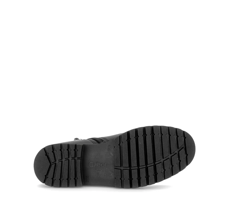 Bottines noires en cuir lisse