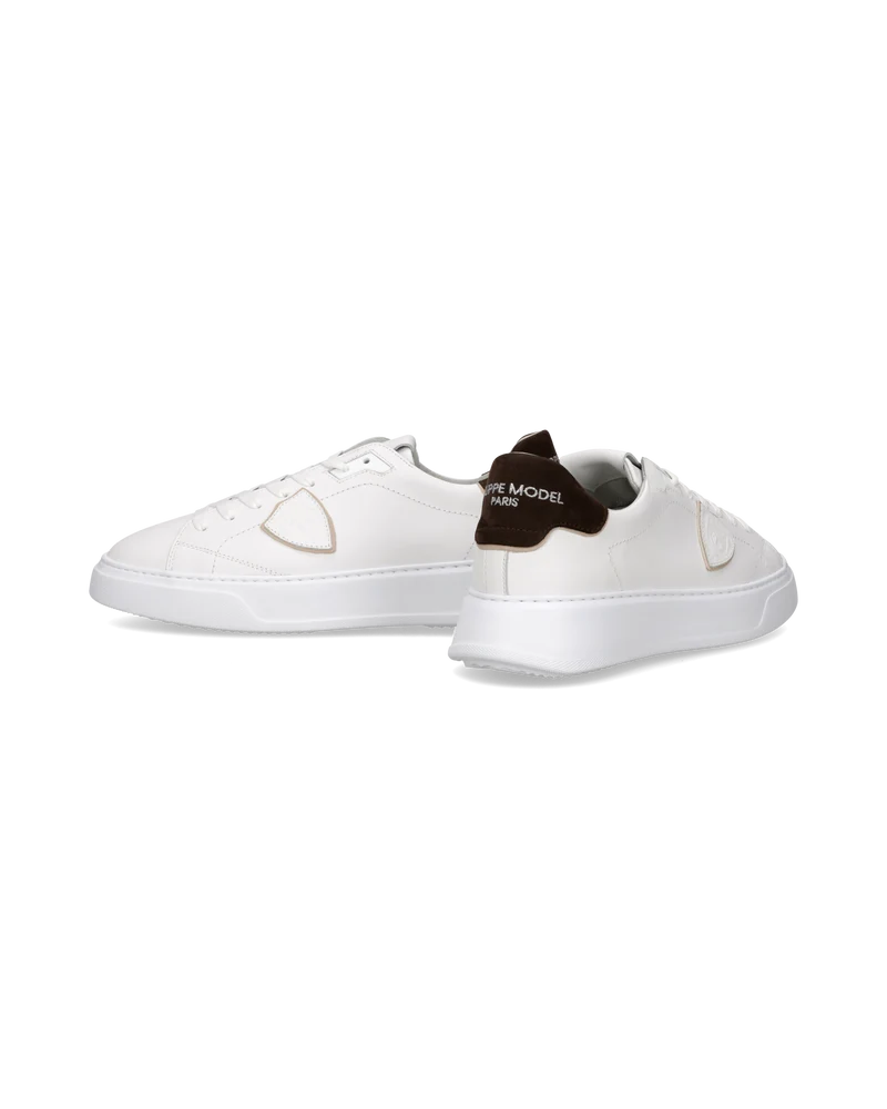 Sneakers Temple Men, White Brown