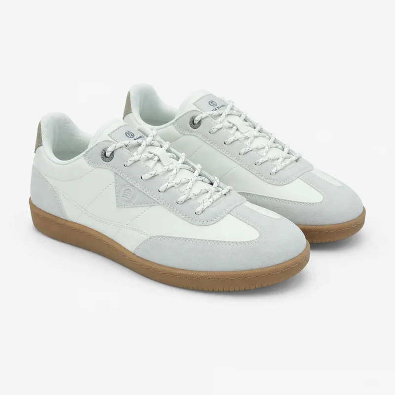 Sneakers bi-matière blanches London