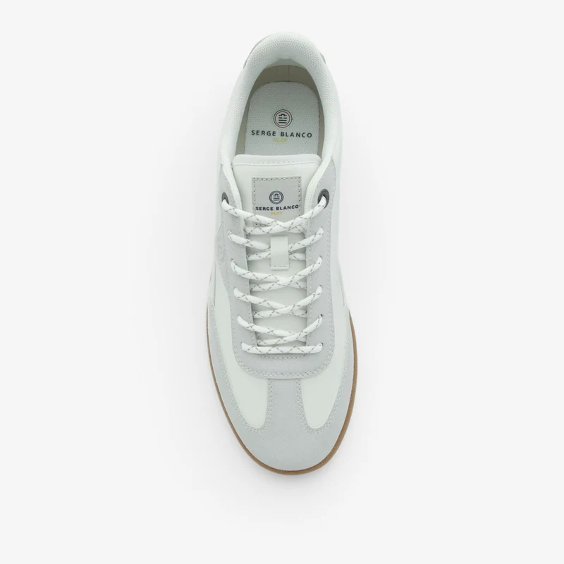 Sneakers bi-matière blanches London