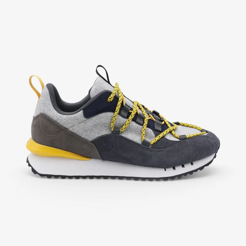 Sneakers Appolo lainage et suède gris