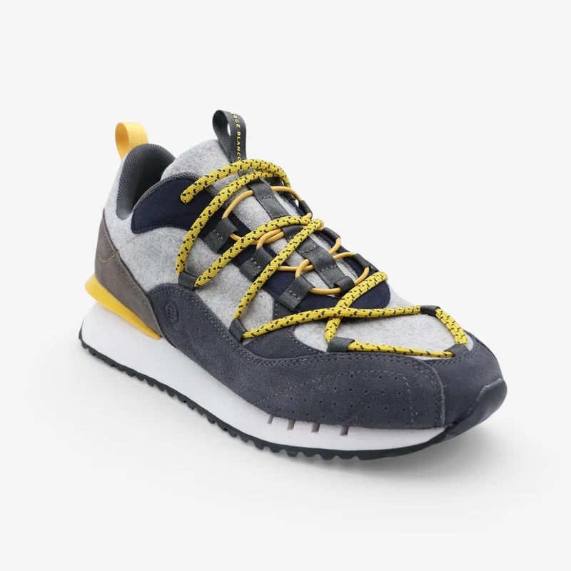 Sneakers Appolo lainage et suède gris