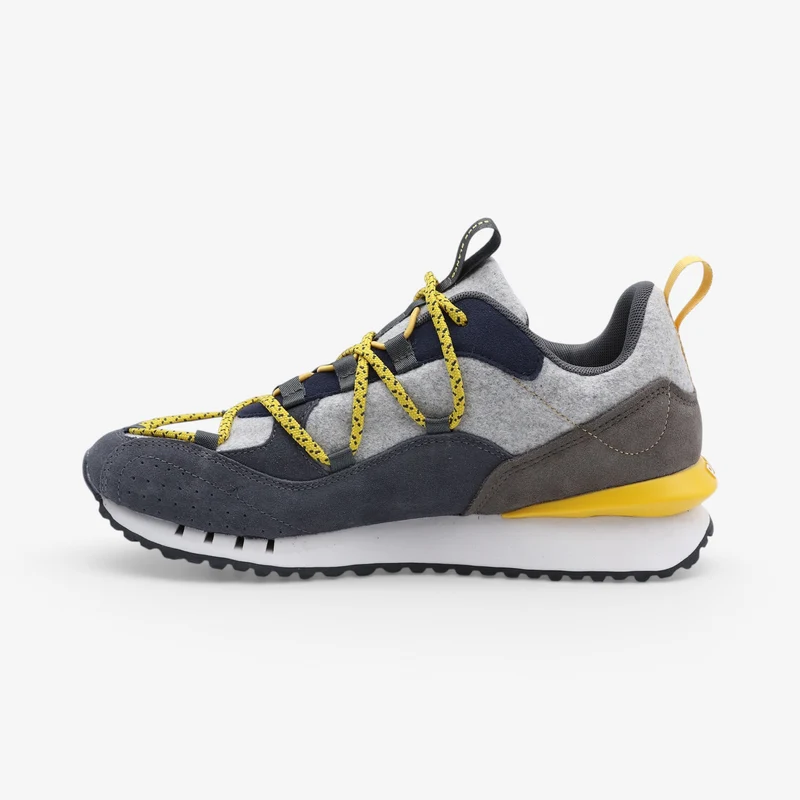 Sneakers Appolo lainage et suède gris