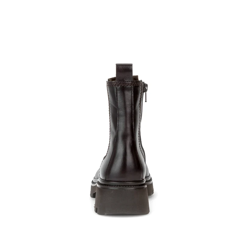 Bottines cognac en cuir lisse