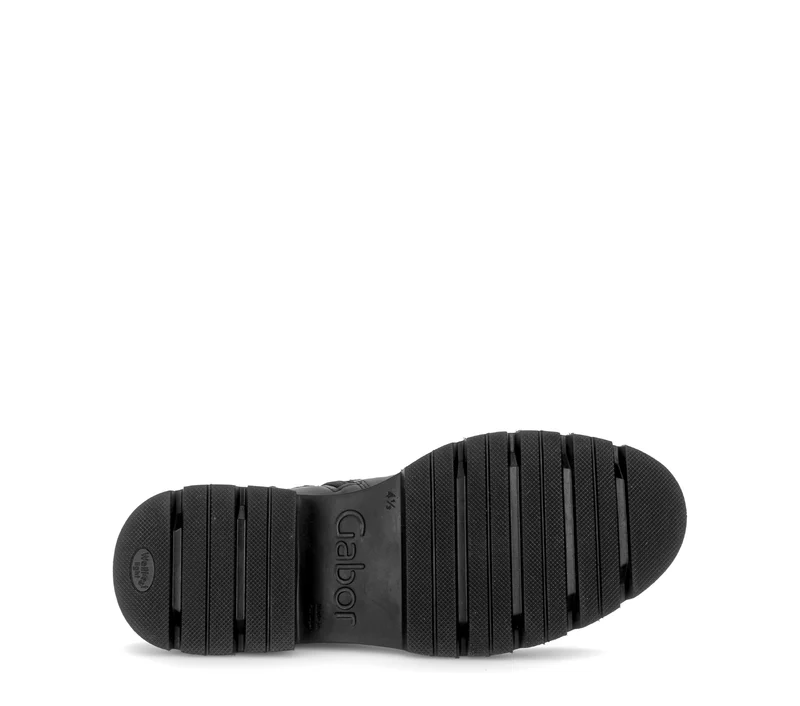 Bottines noires en cuir lisse