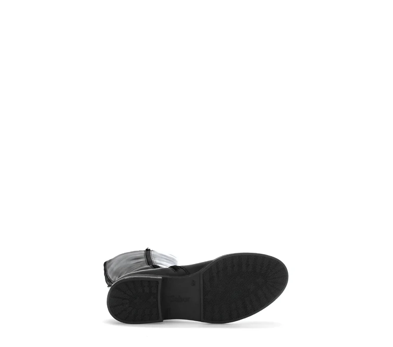 Bottes noires en cuirs combinés
