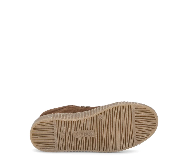 Baskets montantes marron en cuir velours