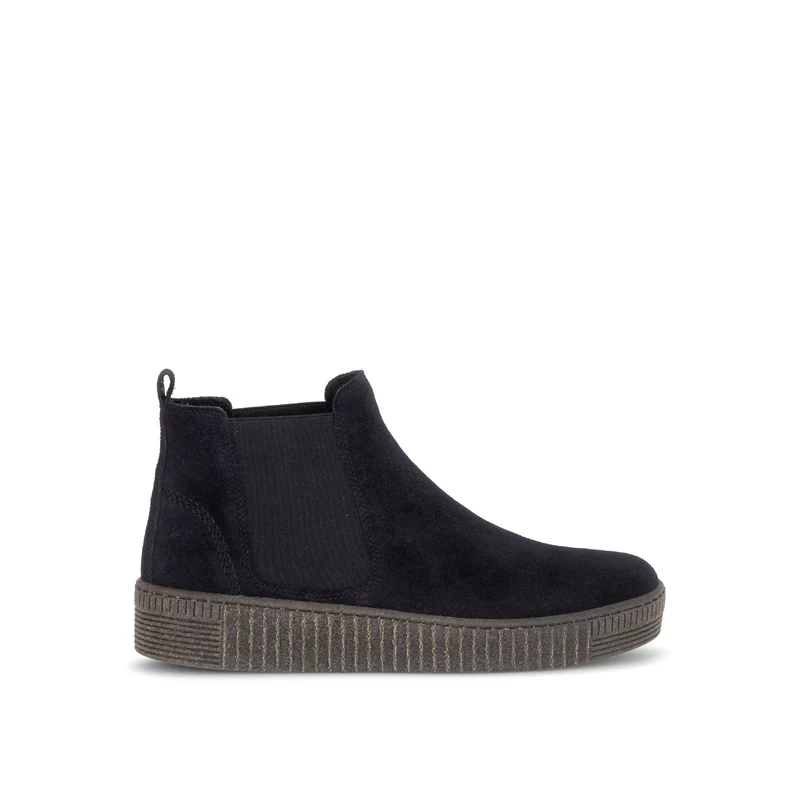Bottines bleues en cuir velours