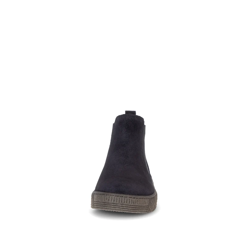 Bottines bleues en cuir velours