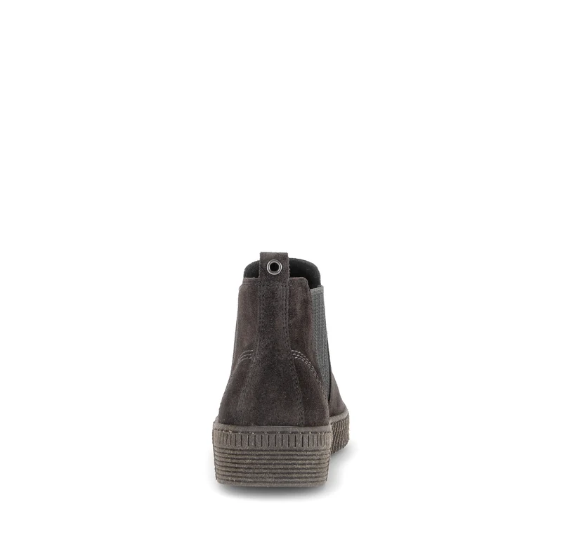 Bottines grises en cuir velours