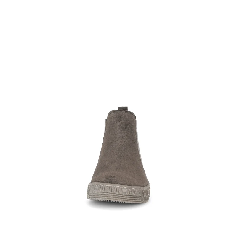 Bottines marron en cuir velours