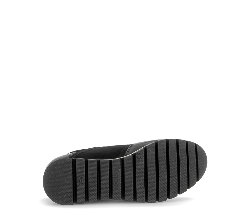 Baskets noires en cuirs combinés