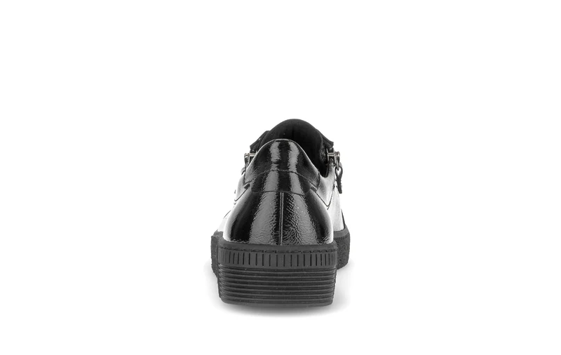 Baskets noires en cuir verni