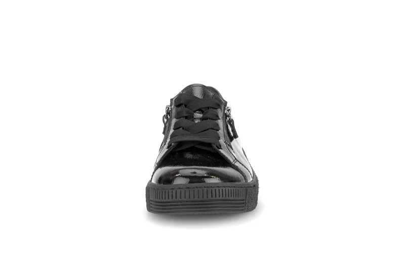 Baskets noires en cuir verni