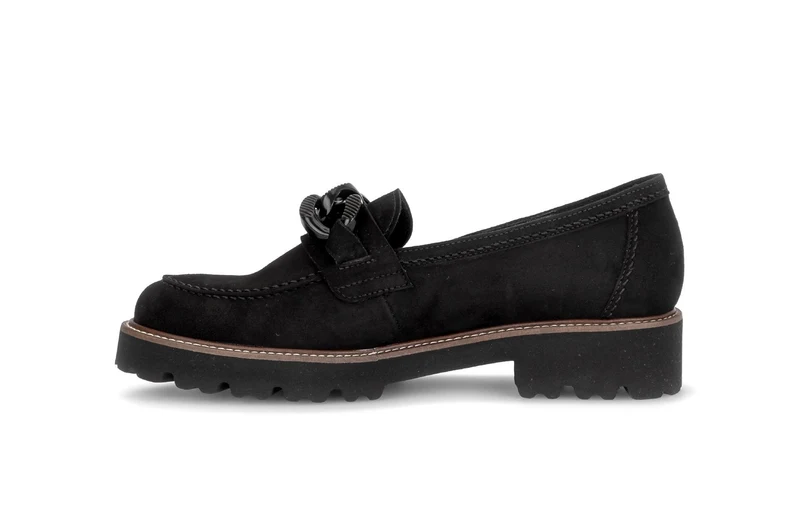 Mocassins noirs en cuir velours
