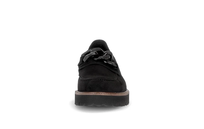Mocassins noirs en cuir velours