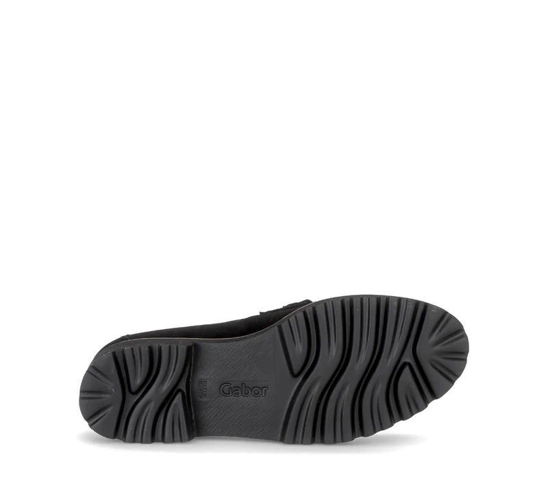 Mocassins noirs en cuir velours