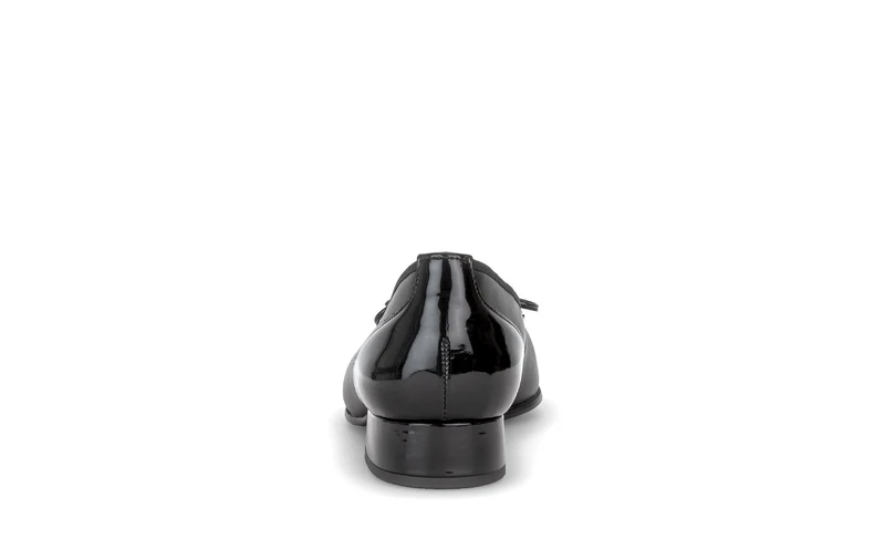 Ballerines noires en cuirs combinés