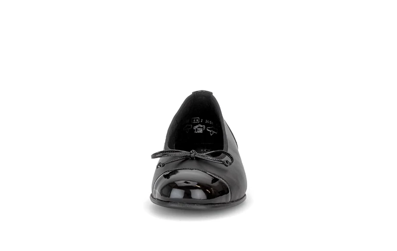 Ballerines noires en cuirs combinés