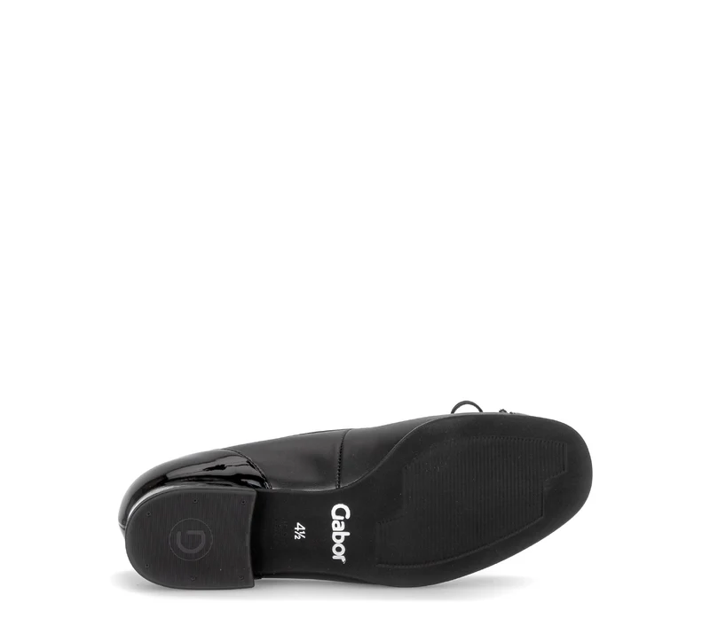 Ballerines noires en cuirs combinés