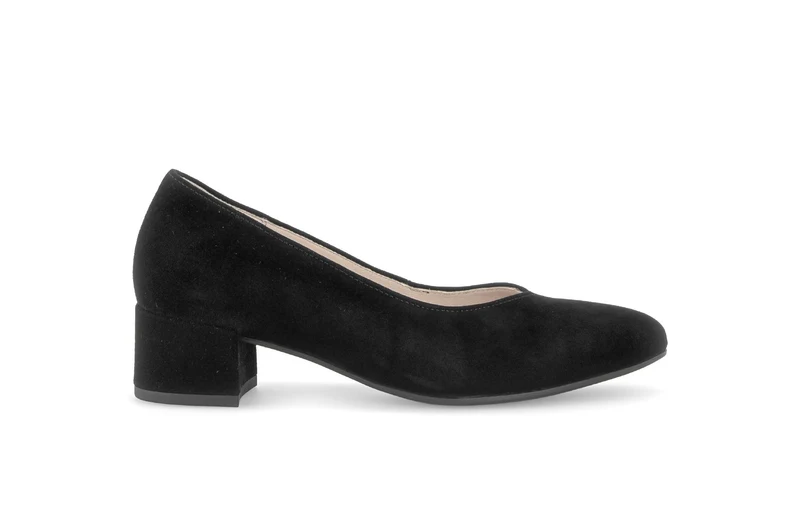 Escarpins noirs en cuir velours
