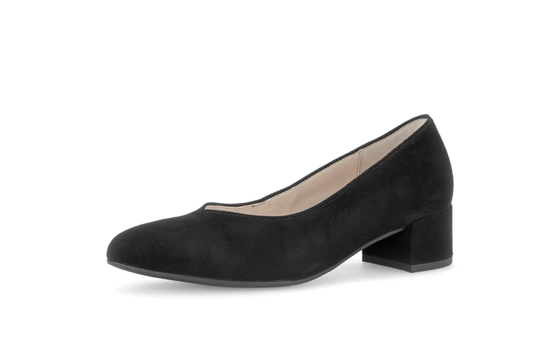 Escarpins noirs en cuir velours