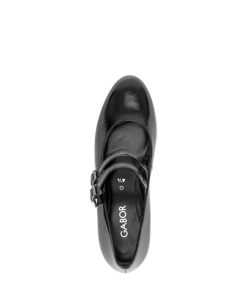 Escarpins noirs en cuir verni