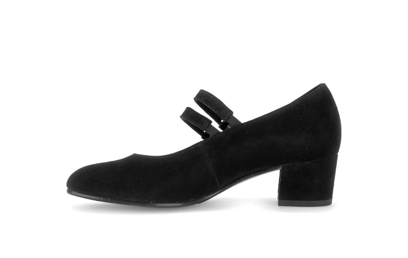 Escarpins noirs en cuir velours