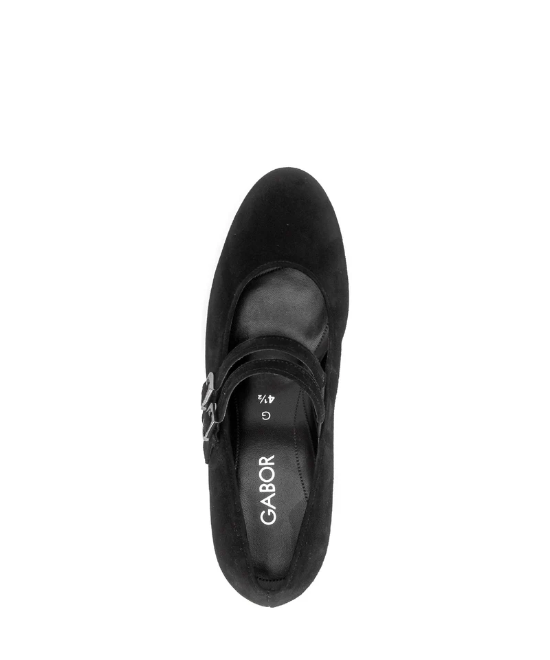 Escarpins noirs en cuir velours