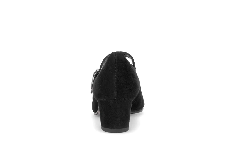 Escarpins noirs en cuir velours