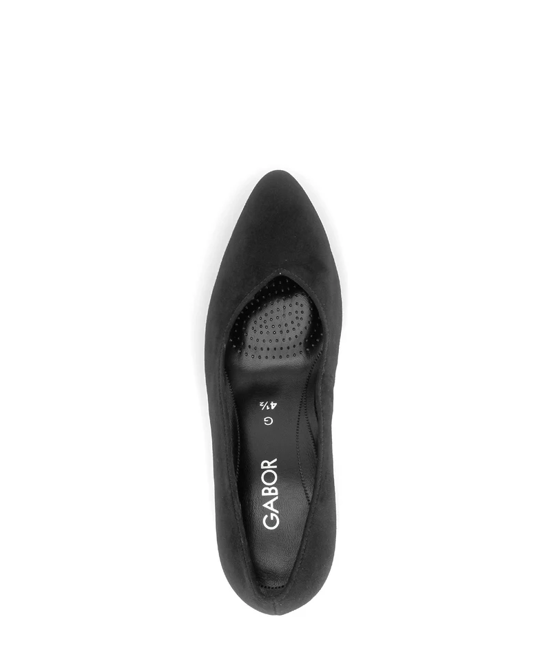 Escarpins noirs en cuir velours