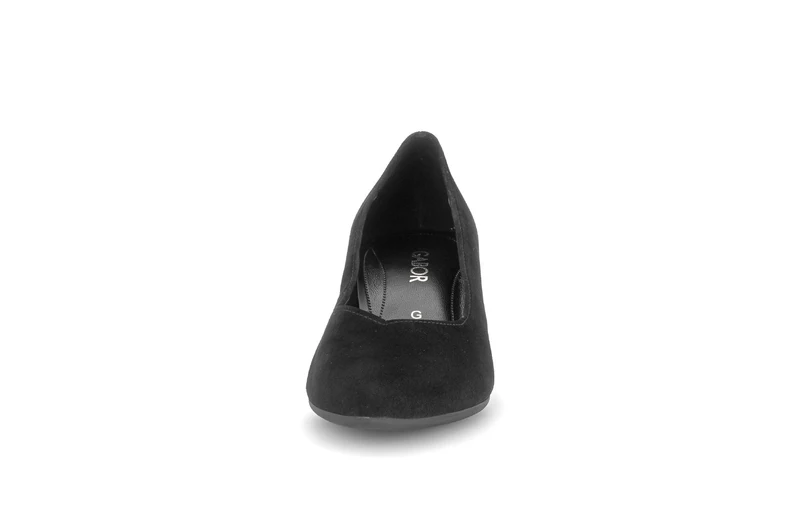 Escarpins noirs en cuir velours