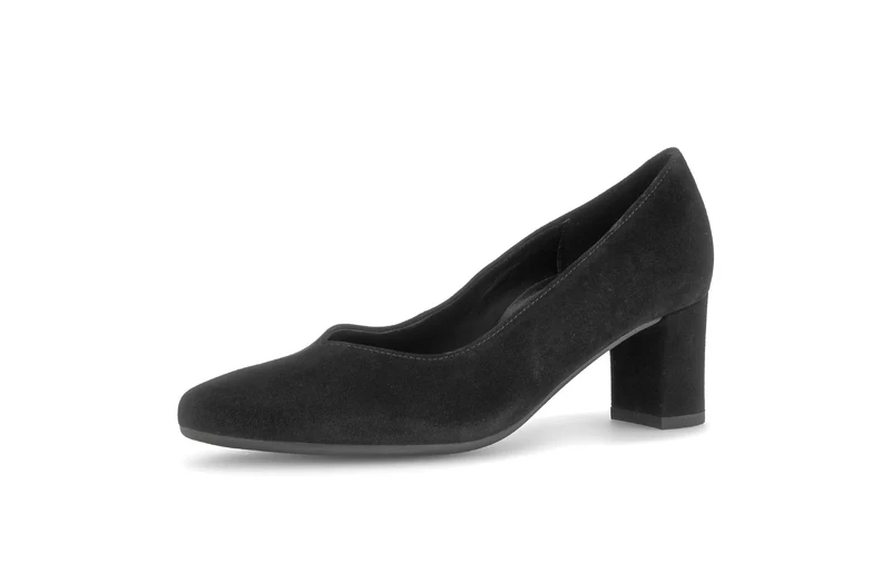 Escarpins noirs en cuir velours