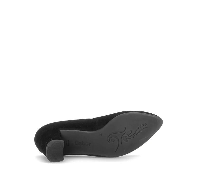 Escarpins noirs en cuir velours